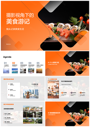 2025摄影师镜头下的美食旅行生活PPT模板