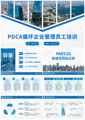 2025企业管理员工培训PDCA循环PPT模板