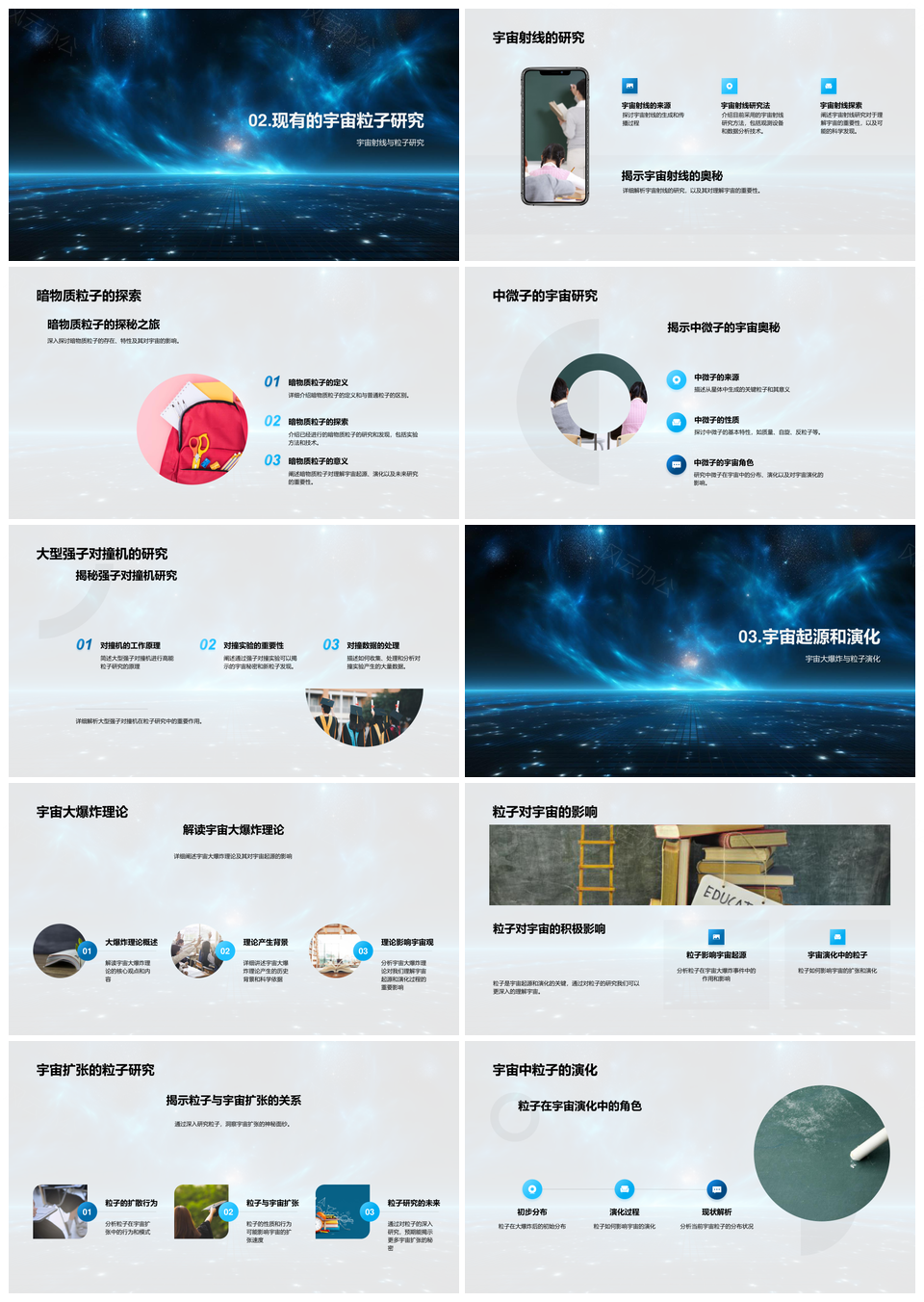 粒子宇宙暗物质对撞实验探秘PPT模板