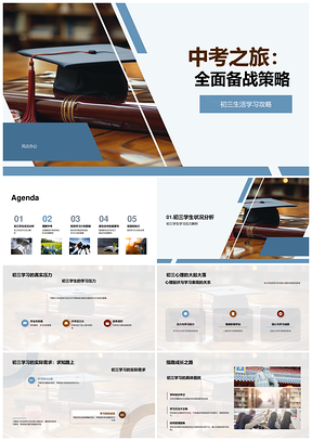 中考全面备战策略与初三攻略考试家长教材PPT模板