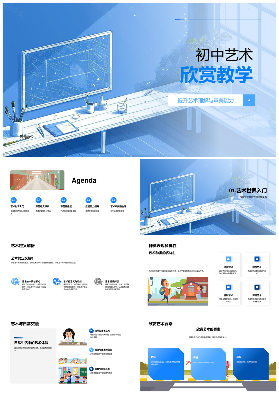 初中艺术审美理解能力培养教学PPT模板