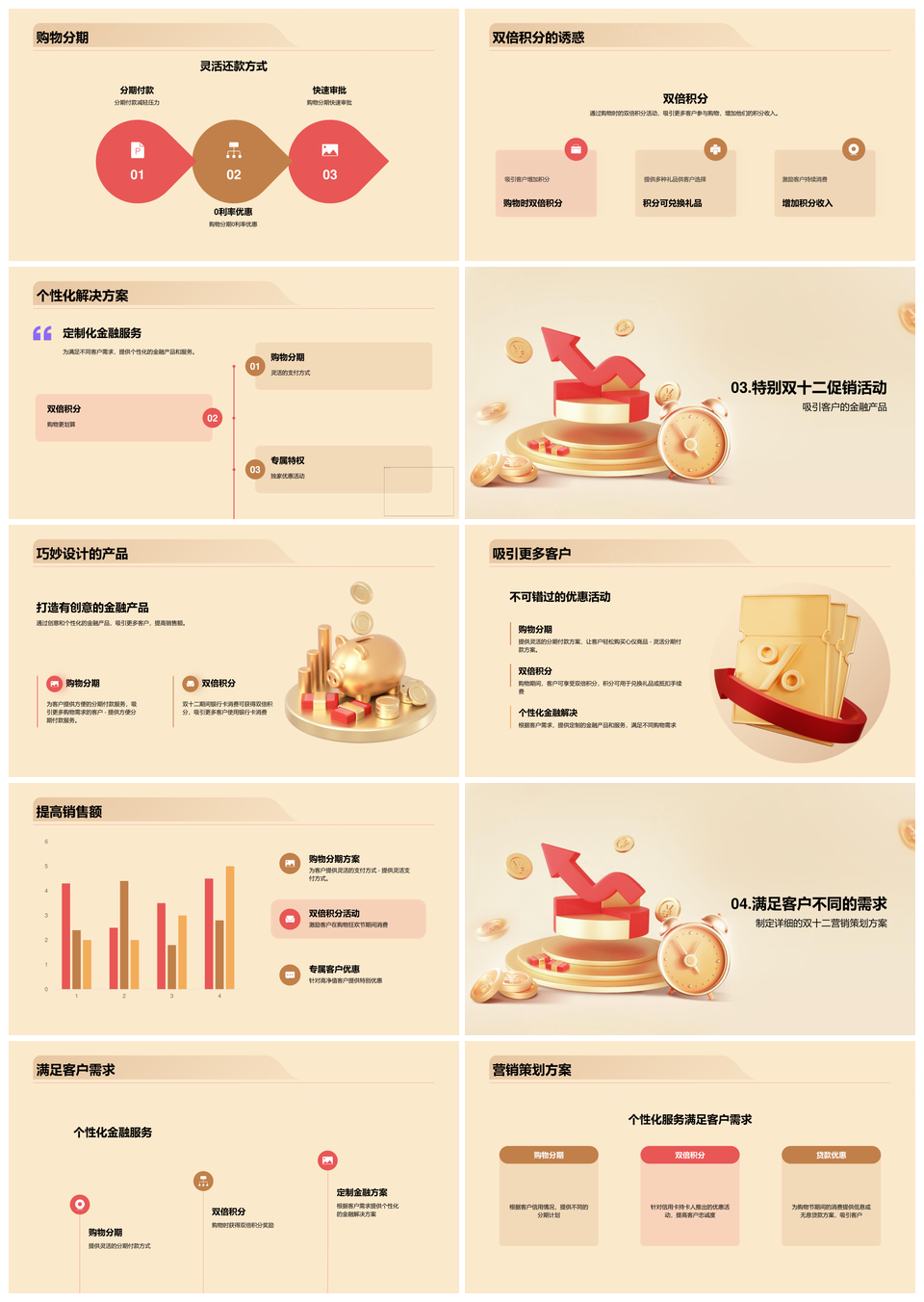 银行双十二购物节金融产品促销活动策划PPT模板