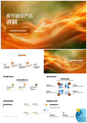春节健保产品消费指南销售策略分析PPT模板