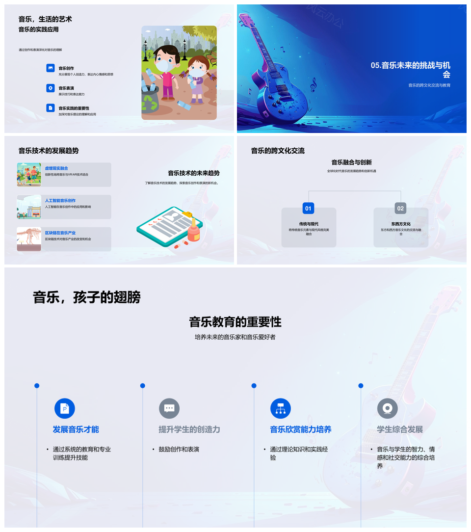 音乐学报告古典流行世界音乐理论起源发展PPT模板