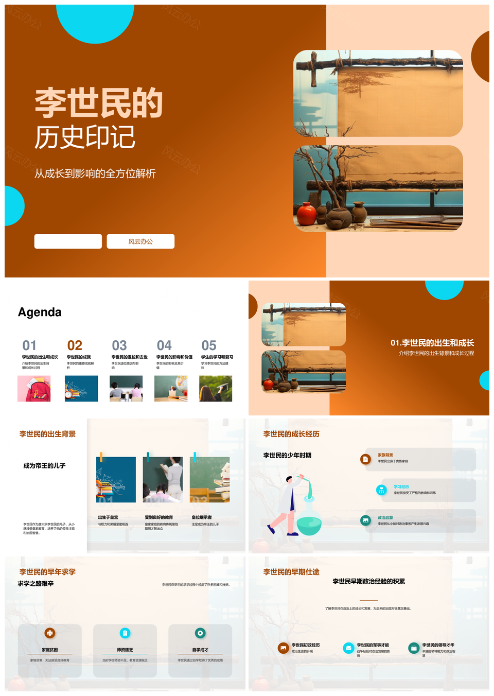 李世民军事治国策略成就唐朝繁荣轨迹PPT模板