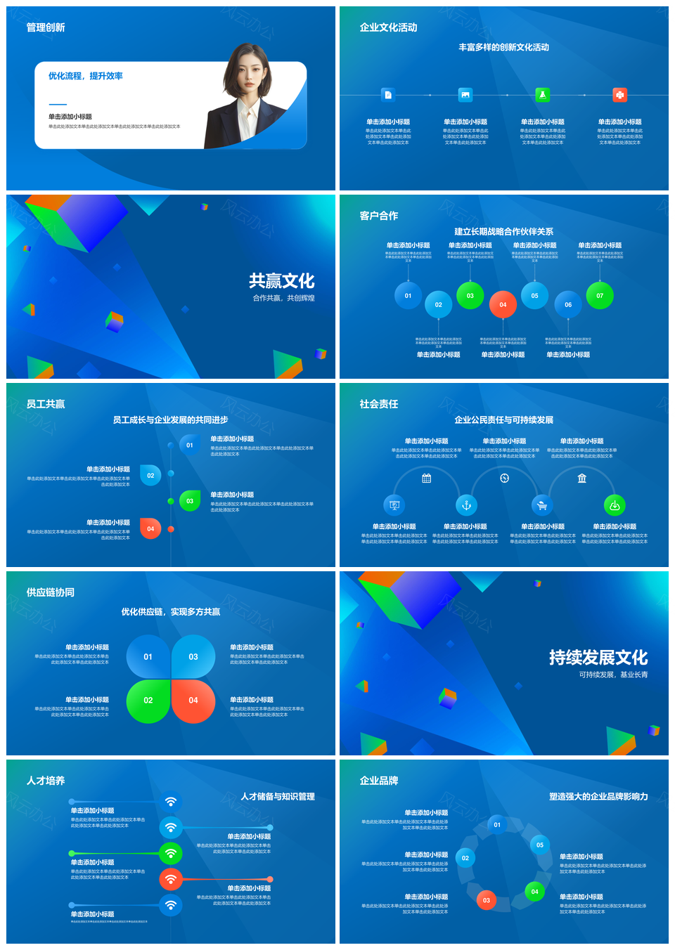 创新共赢持续发展优质服务客户共创未来PPT模板