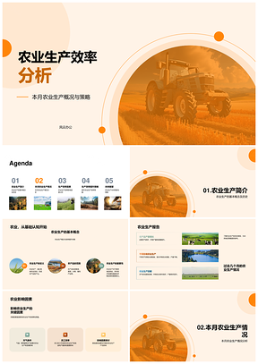 农业生产效率影响因素及提升策略预测PPT模板