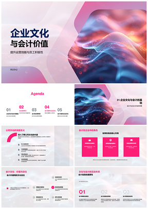 2025企业文化会计价值驱动运营效能决策PPT模板