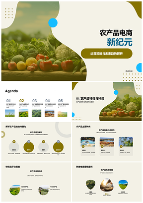 农产品电商运营策略与未来趋势PPT模板