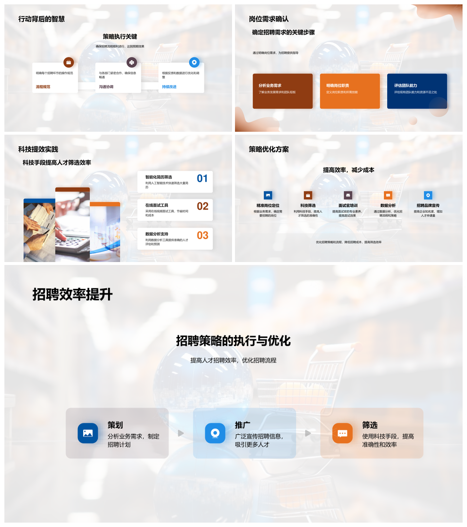 双十二电商大促人才招聘攻略运营科技提效薪酬策略PPT模板