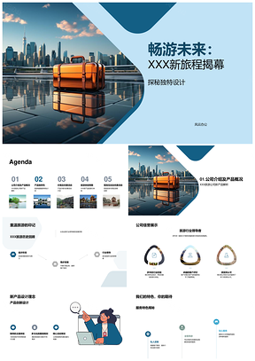 未来城市畅游XXX新旅程个性服务优惠PPT模板