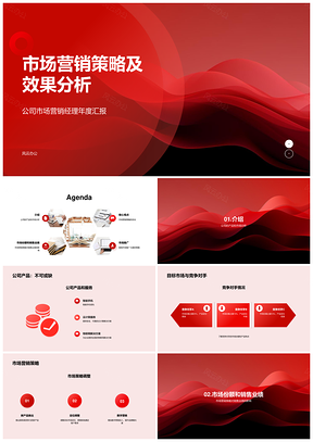 公司产品服务市场竞争年度策略效果分析PPT模板