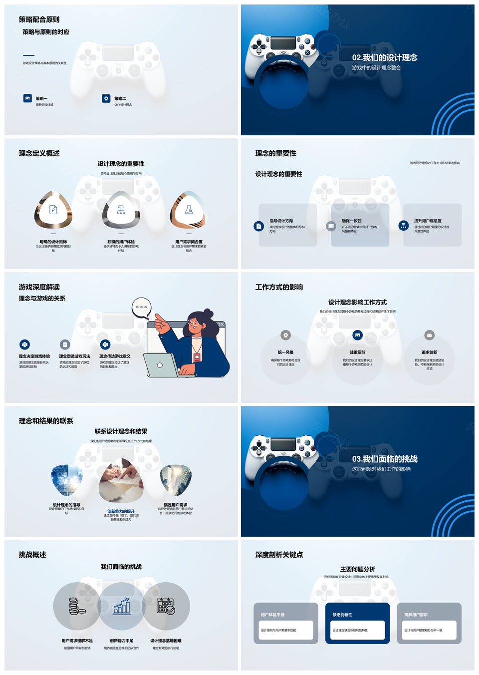 游戏设计理念创新应对用户需求与控制器挑战PPT模板