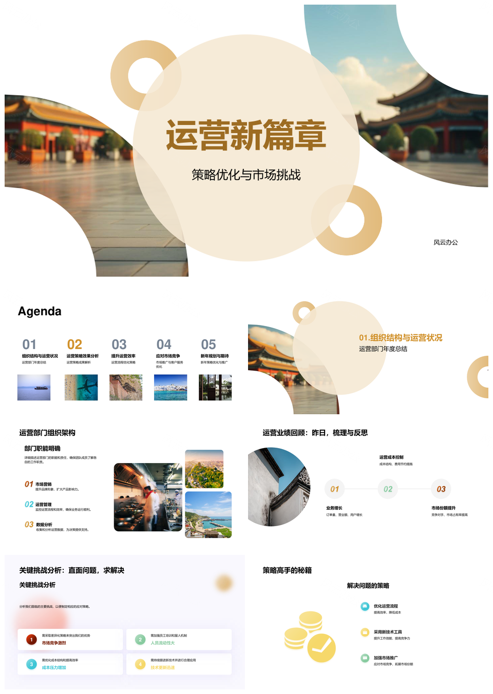 运营新篇章策略优化迎战挑战架构调整PPT模板