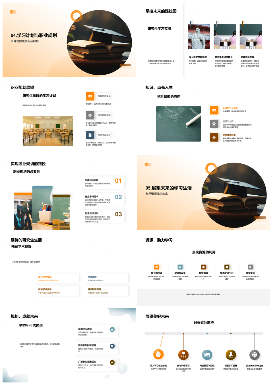 研途启程学术深耕与职路规划PPT模板