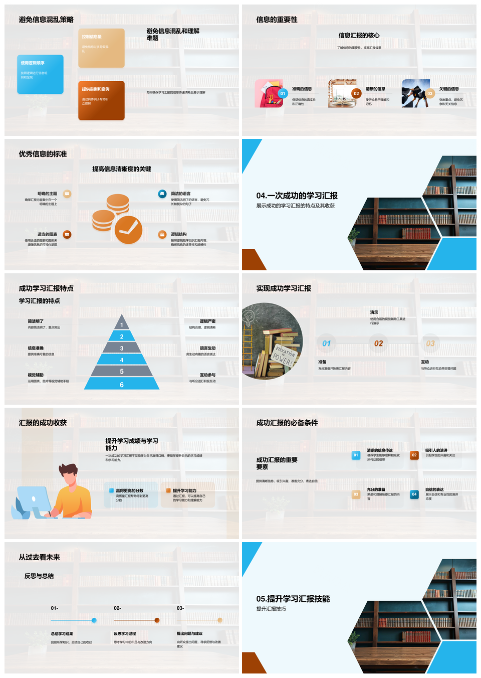 学习汇报技巧提升学习效果解析PPT模板