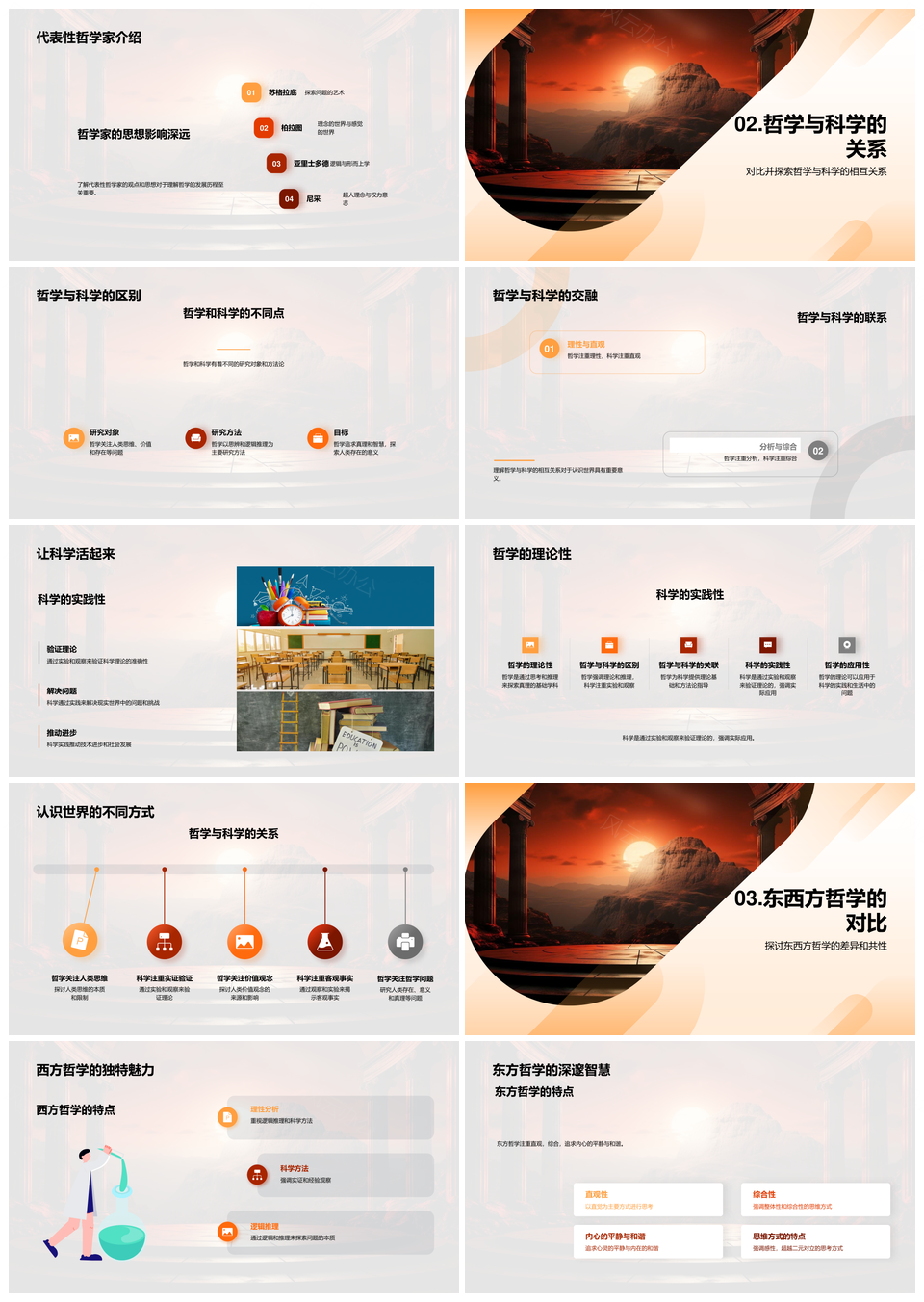 东西哲学科马物质意识古希腊探源PPT模板