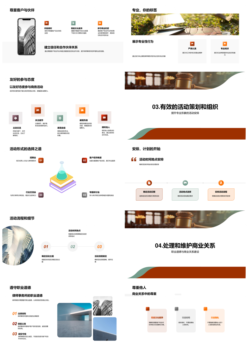 律师商务礼仪专业形象职业道德指南PPT模板