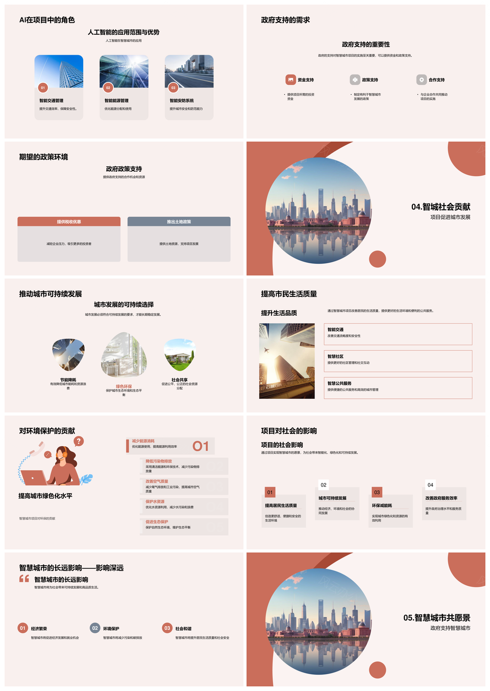 科技赋能智慧城市政府助力可持续发展PPT模板