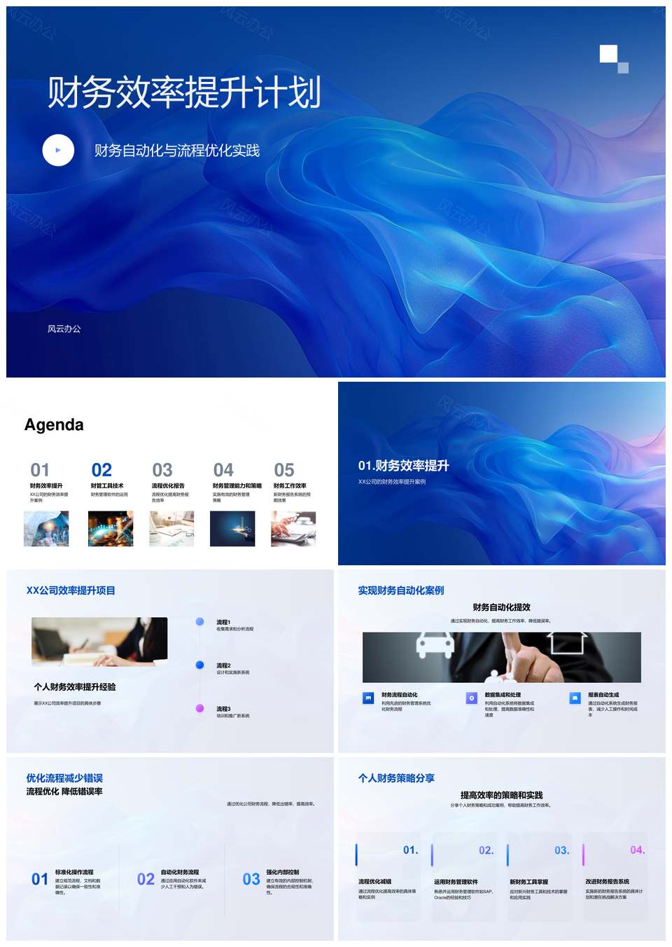 财务效率提升自动化流程优化系统工具应用PPT模板