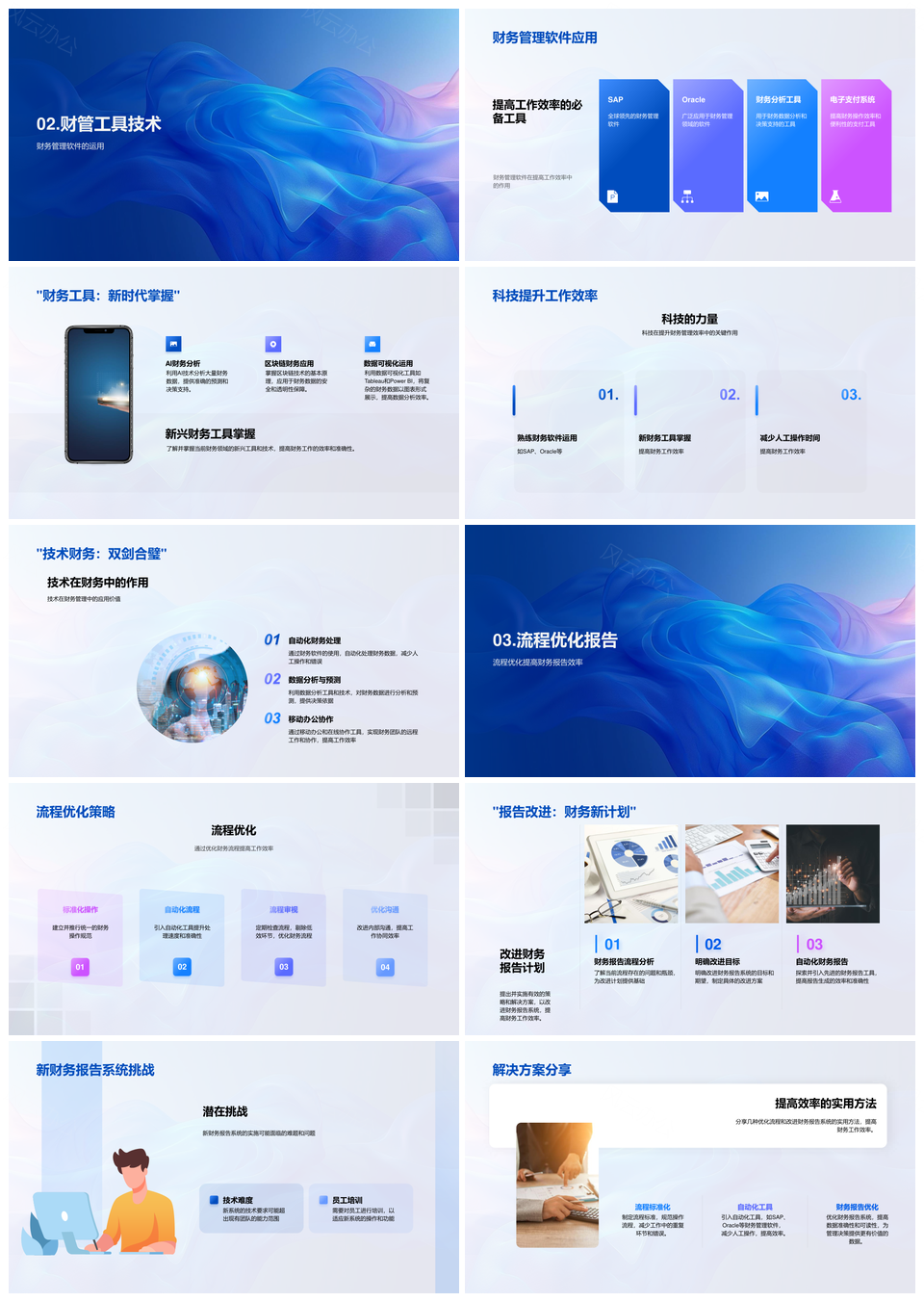 财务效率提升自动化流程优化系统工具应用PPT模板