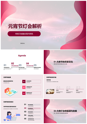 元宵灯会传统现代发展历程科技应用解析PPT模板