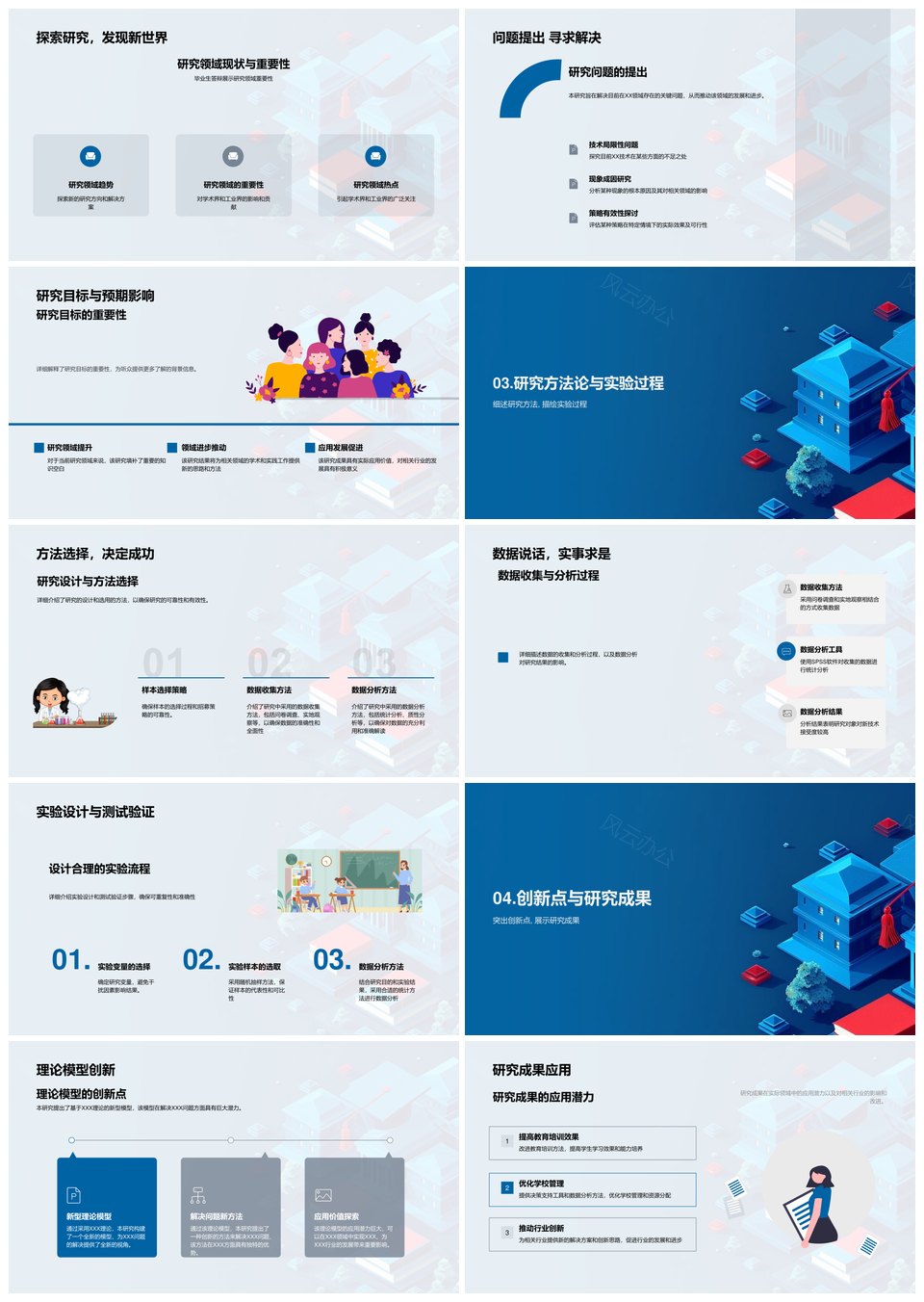 硕士答辩学术历程研究动机现状与展望PPT模板