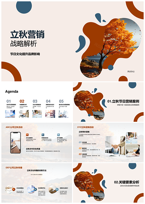 立秋品牌文化营销战略创新效果分析PPT模板