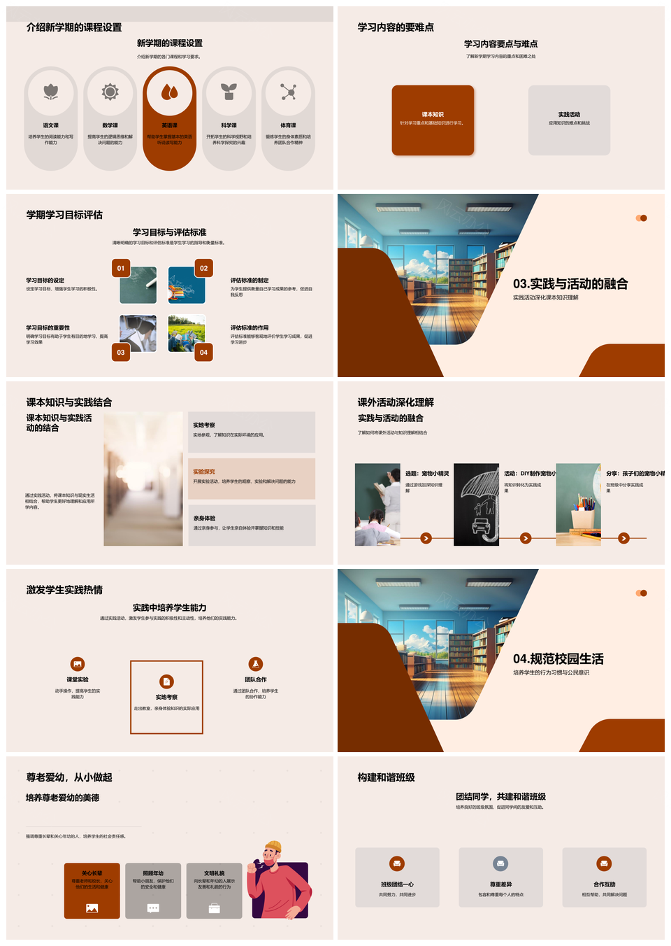 校史传承教学目标课程评估实践美德校园建设PPT模板