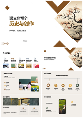 课文文史背景探源与课后活动PPT模板