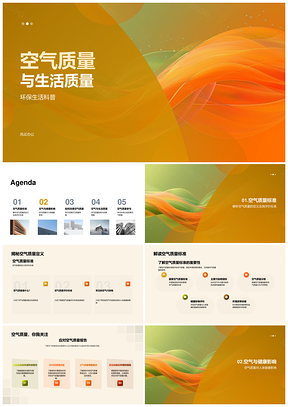 空气质量改善与绿色生活发展策略PPT模板