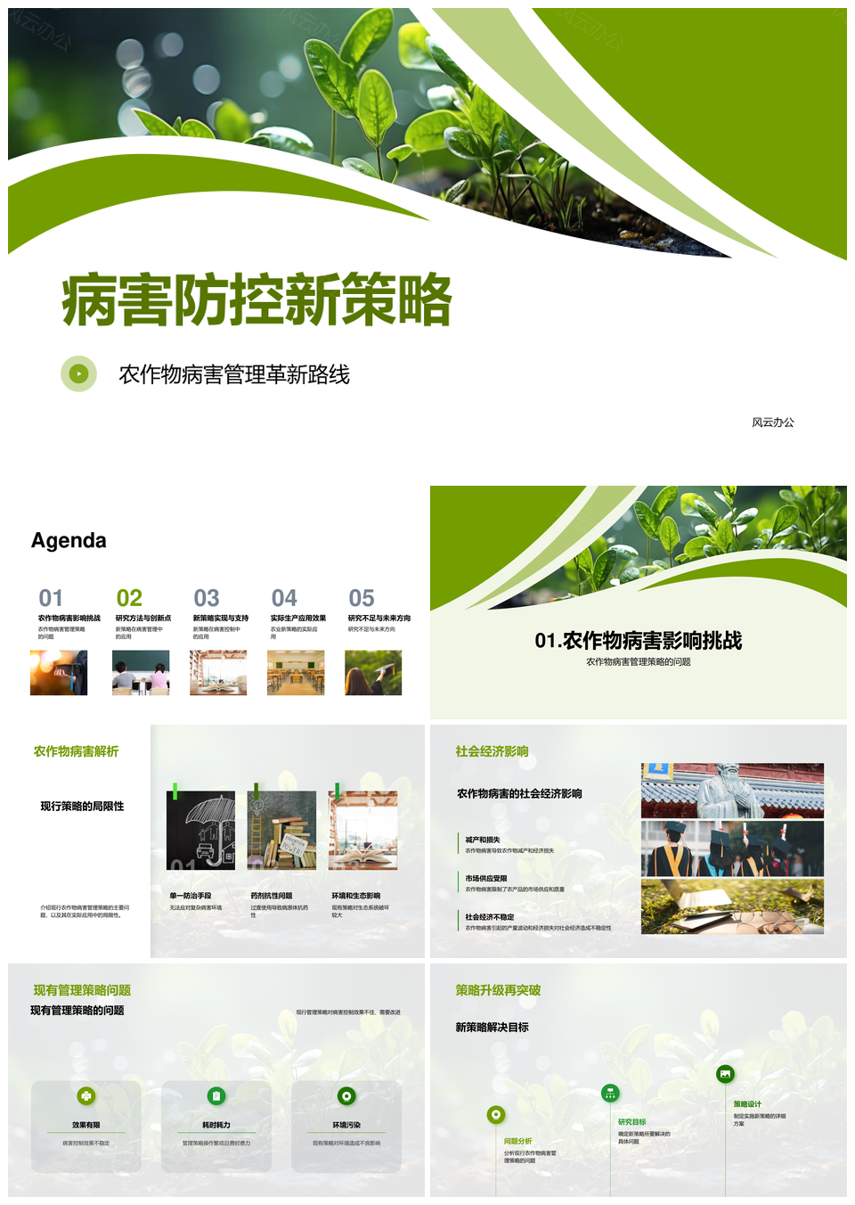 农作物病害防控新策略实验研究PPT模板