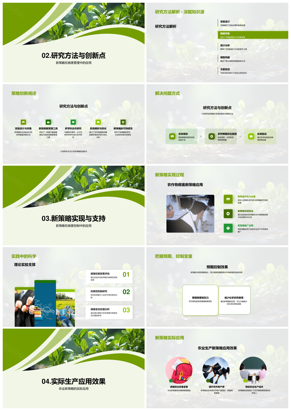 农作物病害防控新策略实验研究PPT模板