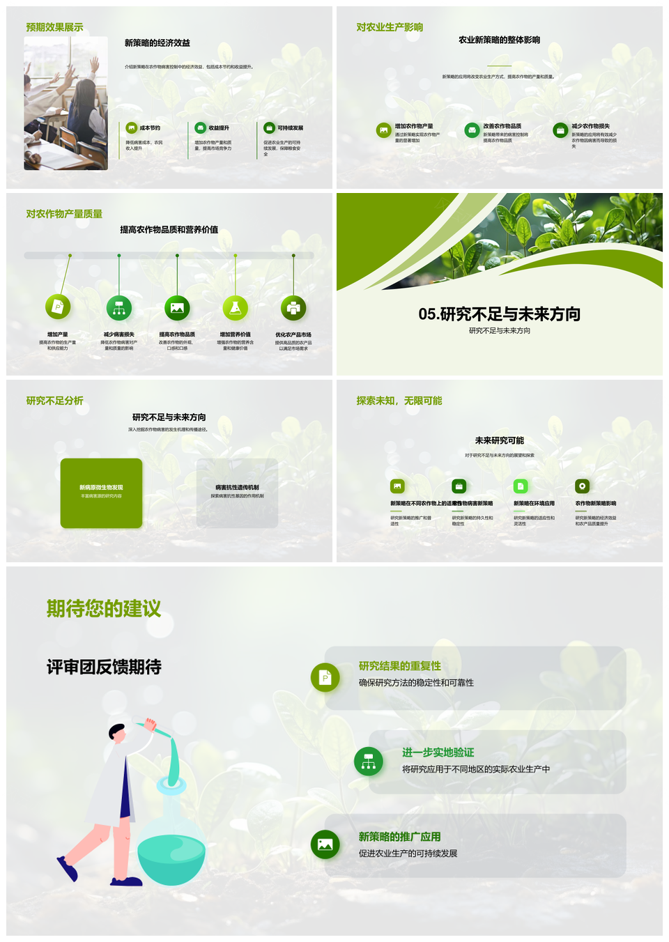 农作物病害防控新策略实验研究PPT模板