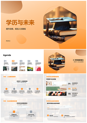 学历规划未来提升自我职业发展PPT模板