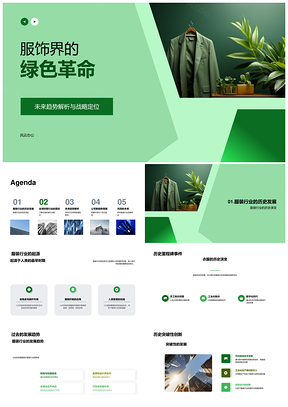 服饰绿色革命环保个性化新趋势策略机遇PPT模板