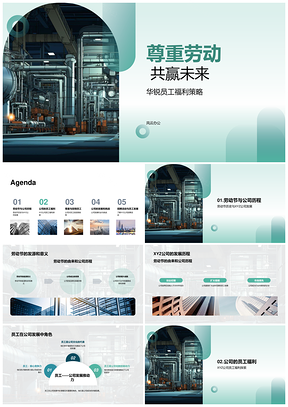 华锐员工福利助力员工职业发展共赢未来PPT模板