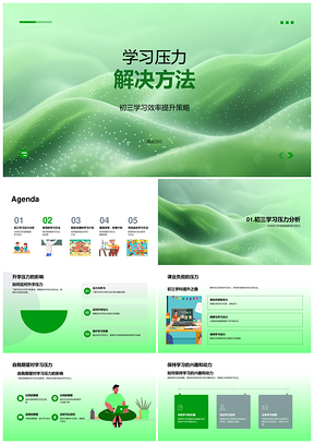 升学压力应对高效学习时间管理方法PPT模板