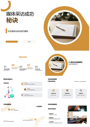 媒体采访礼仪技巧与记者公关准备PPT模板