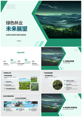 全球绿色林业发展趋势与公司成果展望PPT模板
