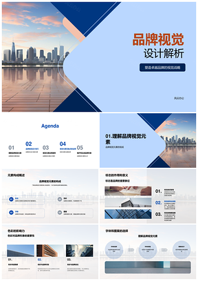 品牌视觉战略设计创新标志形象定位解析PPT模板