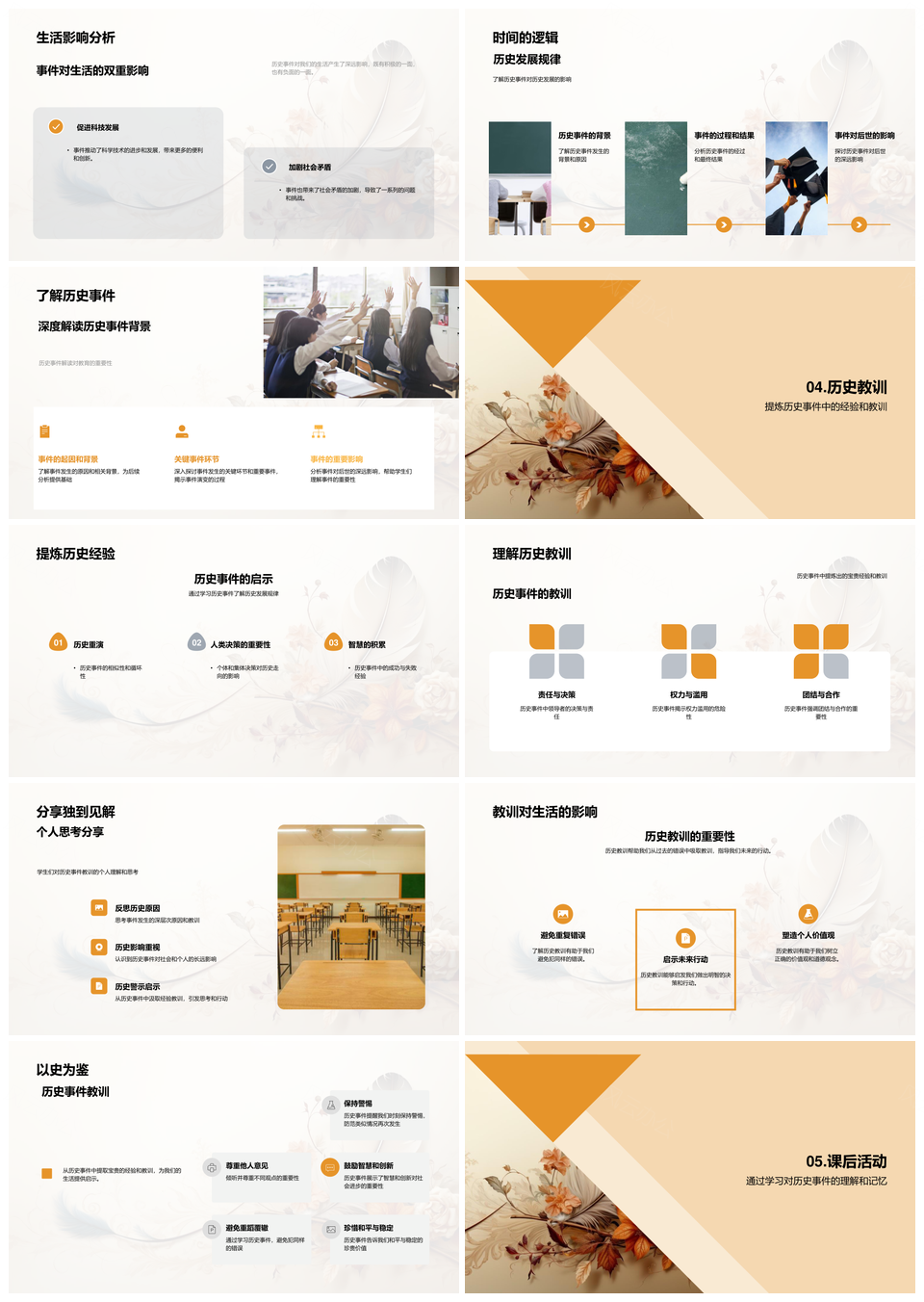 古老卷轴揭秘历史事件全景PPT模板