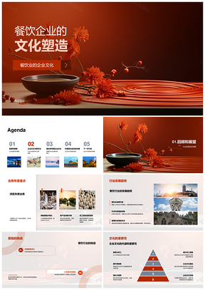 餐饮企业文化培训共享幸福团队顾客需求PPT模板