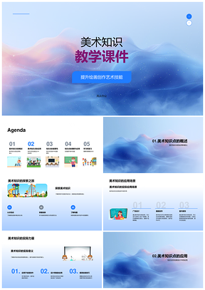 六年级美术知识技能提升教学应用实践PPT模板