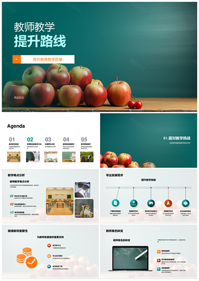 教师教学提升路线培训课程黑板应用PPT模板