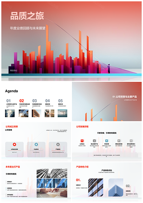 时尚服装公司品质之旅销售业绩利润市场反馈PPT模板