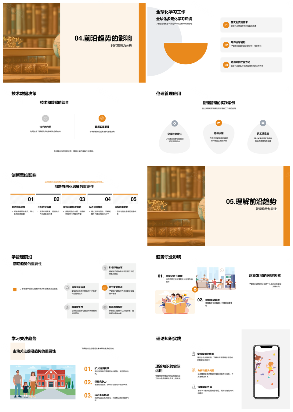 管理学前沿理论发展创新创业实践趋势职业发展PPT模板