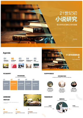 21世纪初小说学术价值与方法论研究PPT模板