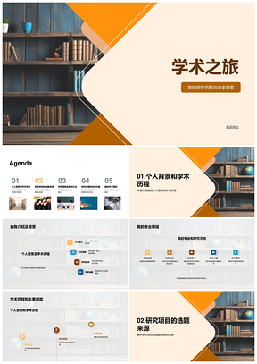 学术研究历程与未来方向探索PPT模板