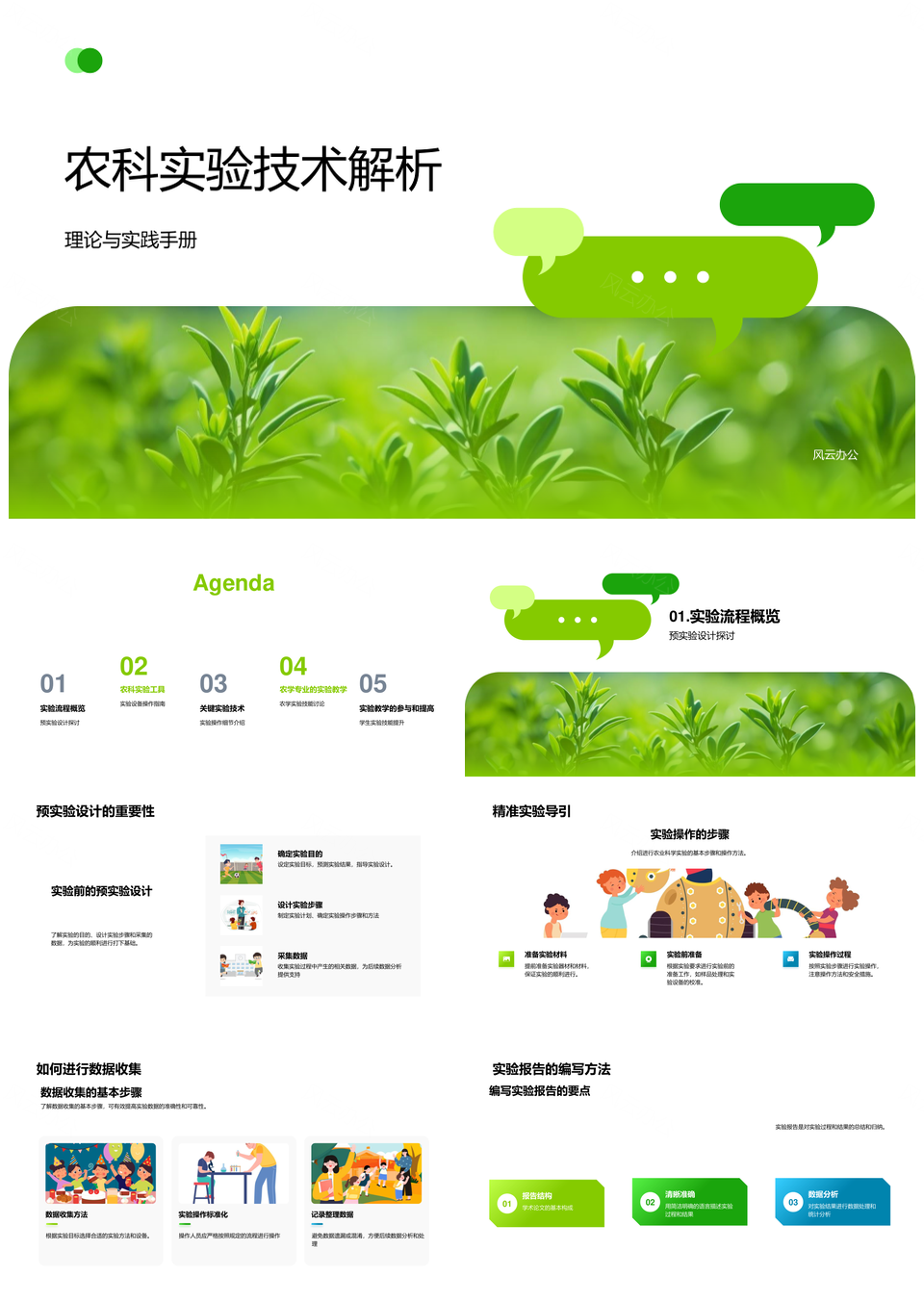 农科实验技术设计与设备操作应用PPT模板